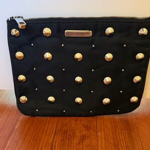 Rebecca Minkoff Black Pouch with Silver Dome Accents